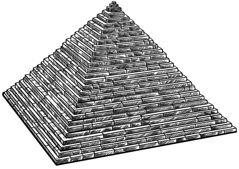 A pyramid representing personal evolution by Alfredo Álvarez-Frías the Lifestyle Pill Coach